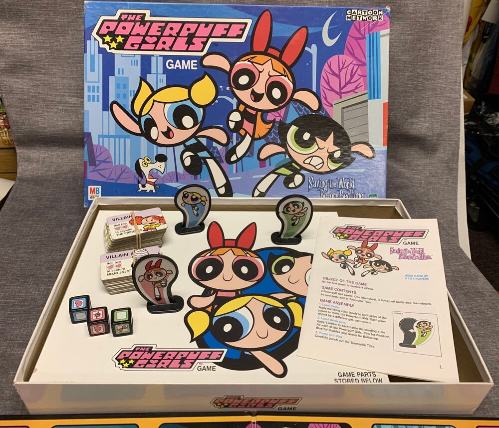 Vintage Board Game - PowerPuff Girls - Complete and Gently-Played - 2000 Release